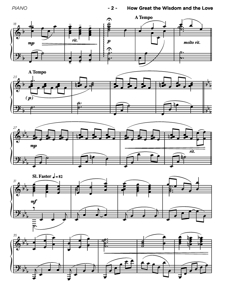 How Great the Wisdom and the Love