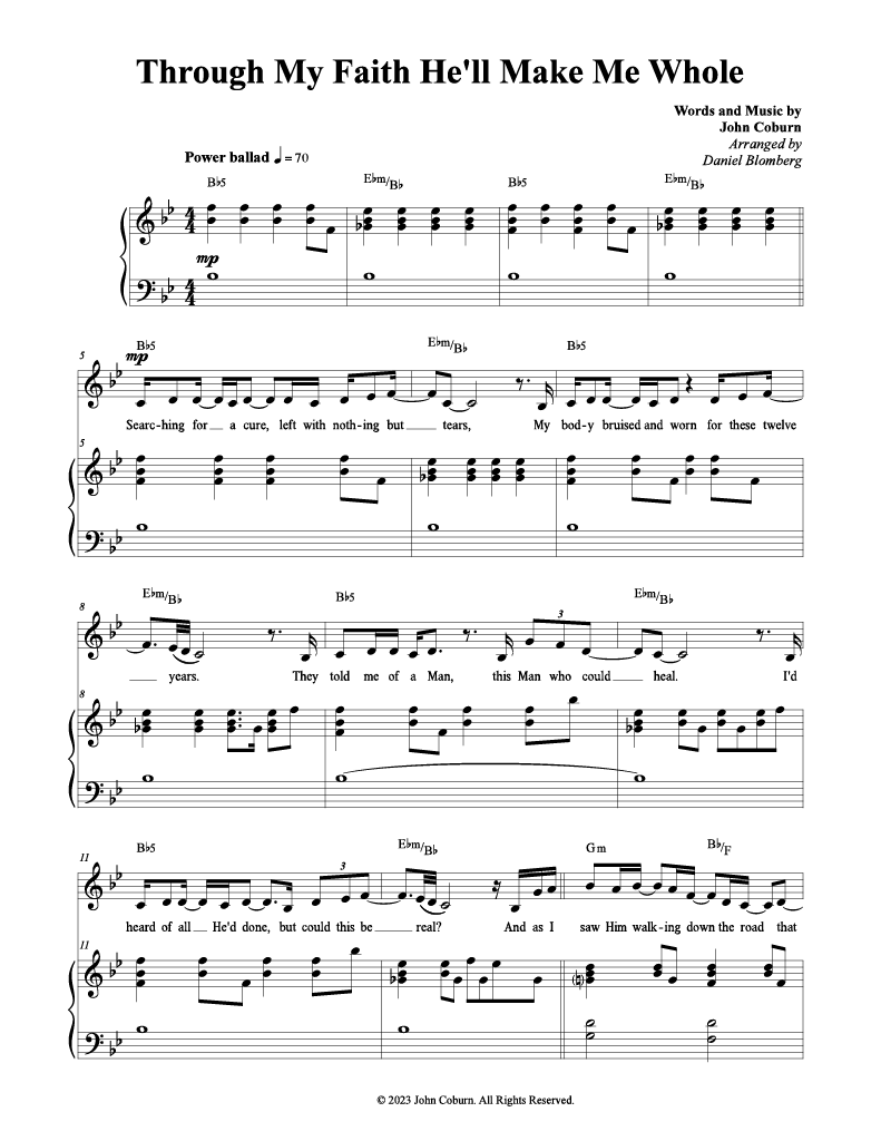 Through My Faith He'll Make Me Whole