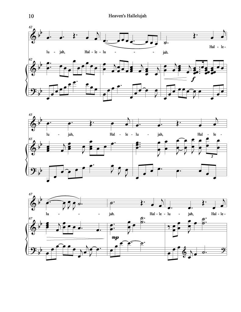 Heaven's Hallelujah (Vocal Solo)