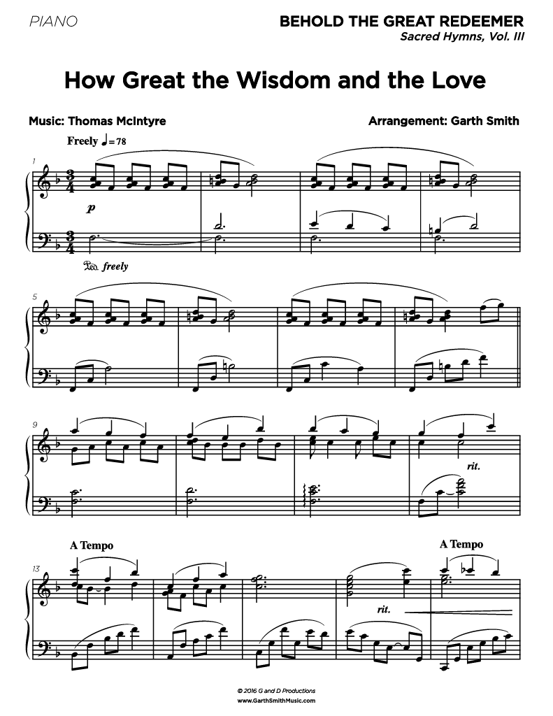 How Great the Wisdom and the Love