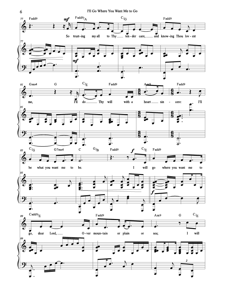 I'll Go Where You Want Me To Go