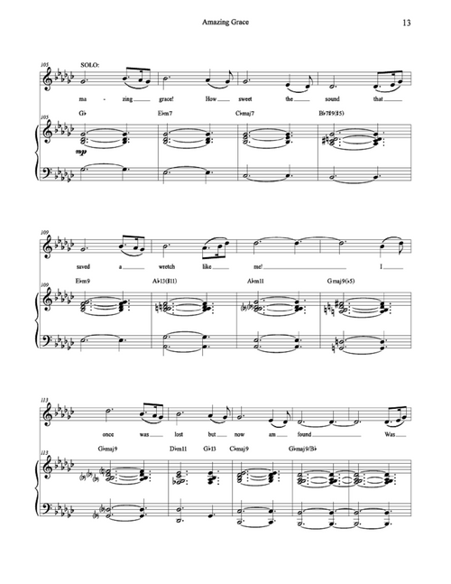 Amazing Grace - arr. Daniel Blomberg (Solo+SATB)