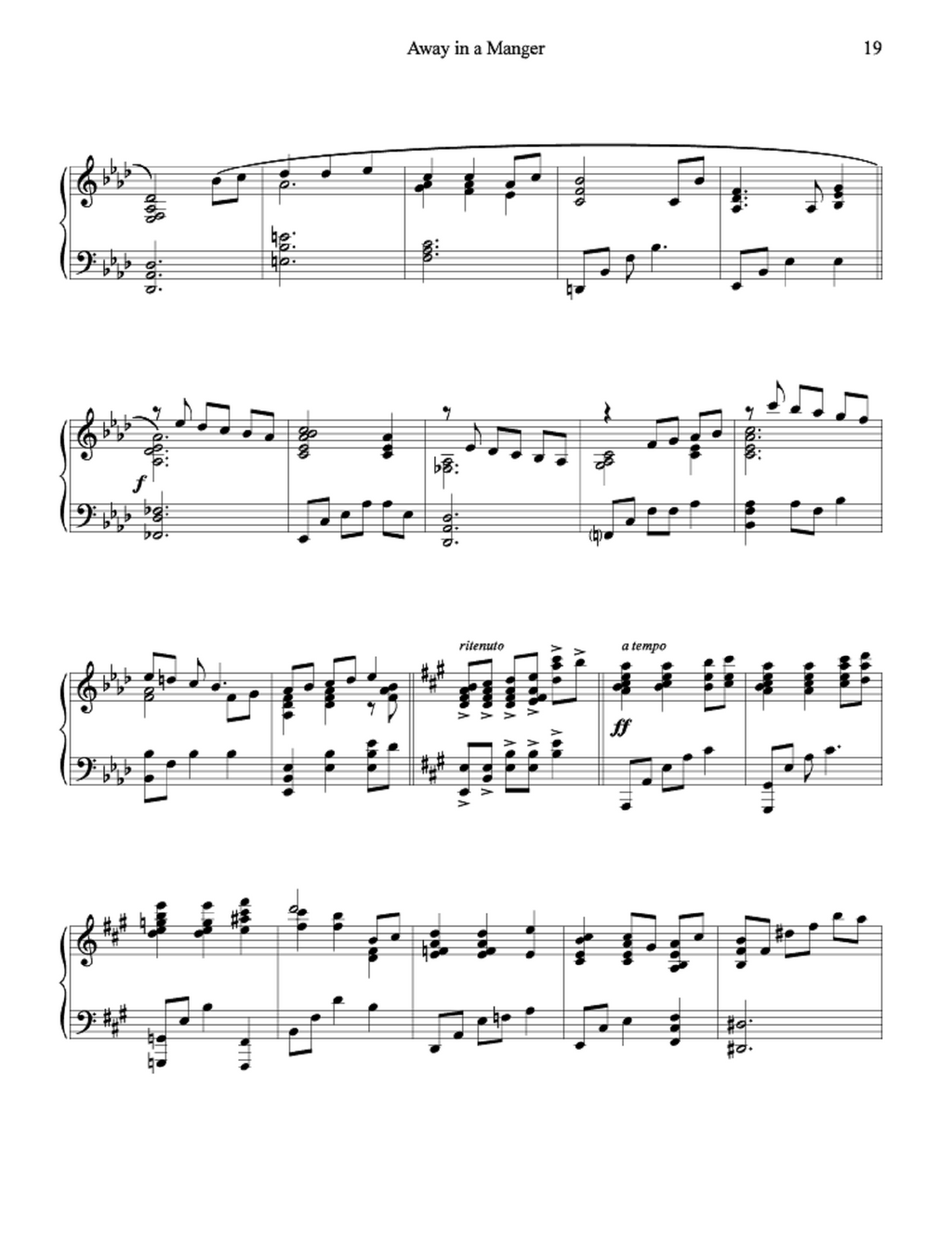 Away in a Manger - arr. Daniel Blomberg (Piano Solo)