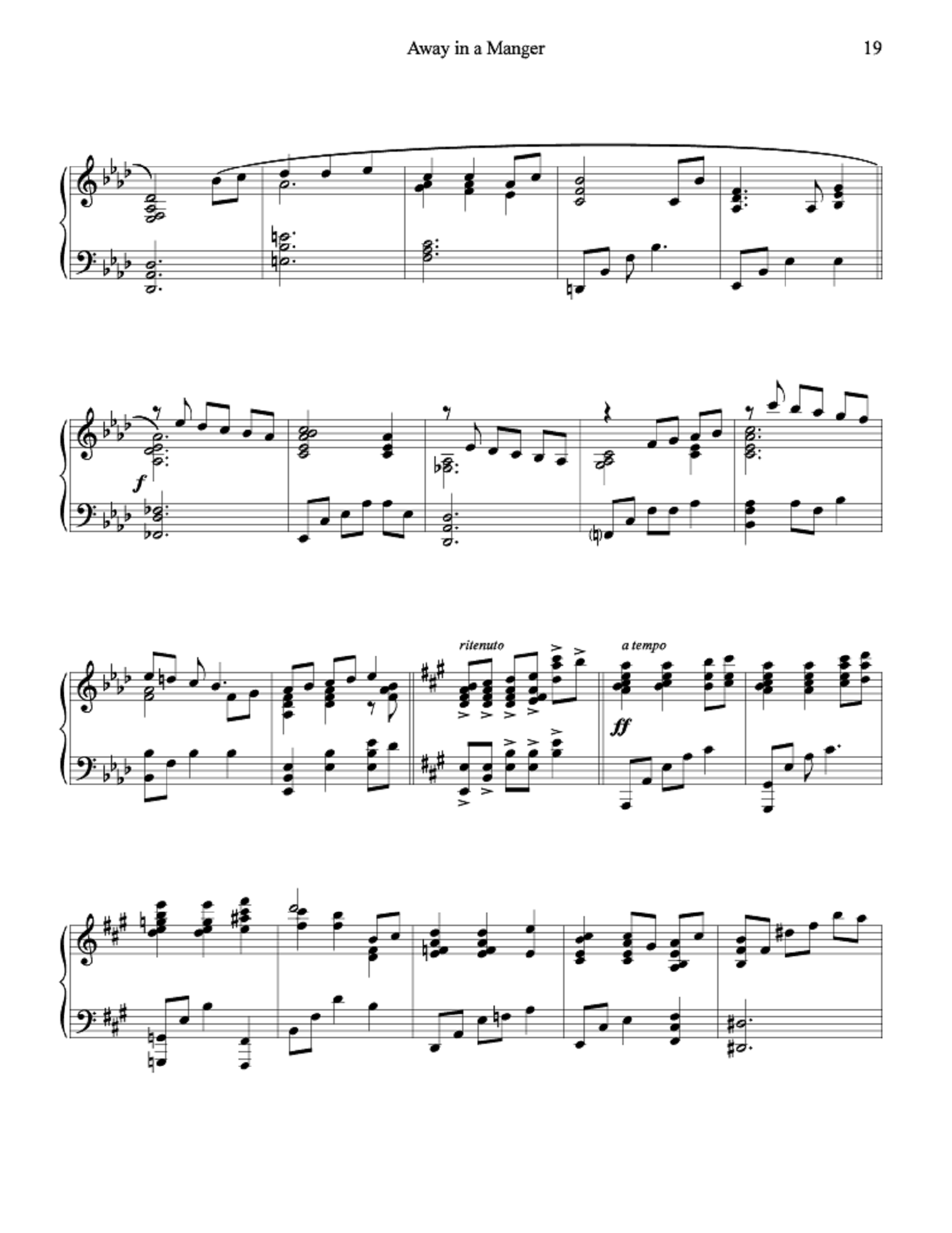Away in a Manger - arr. Daniel Blomberg (Piano Solo)