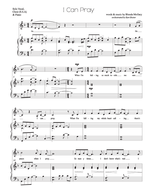 I Can Pray - Blenda McGary (Children's Solo + SSA Children's Choir)