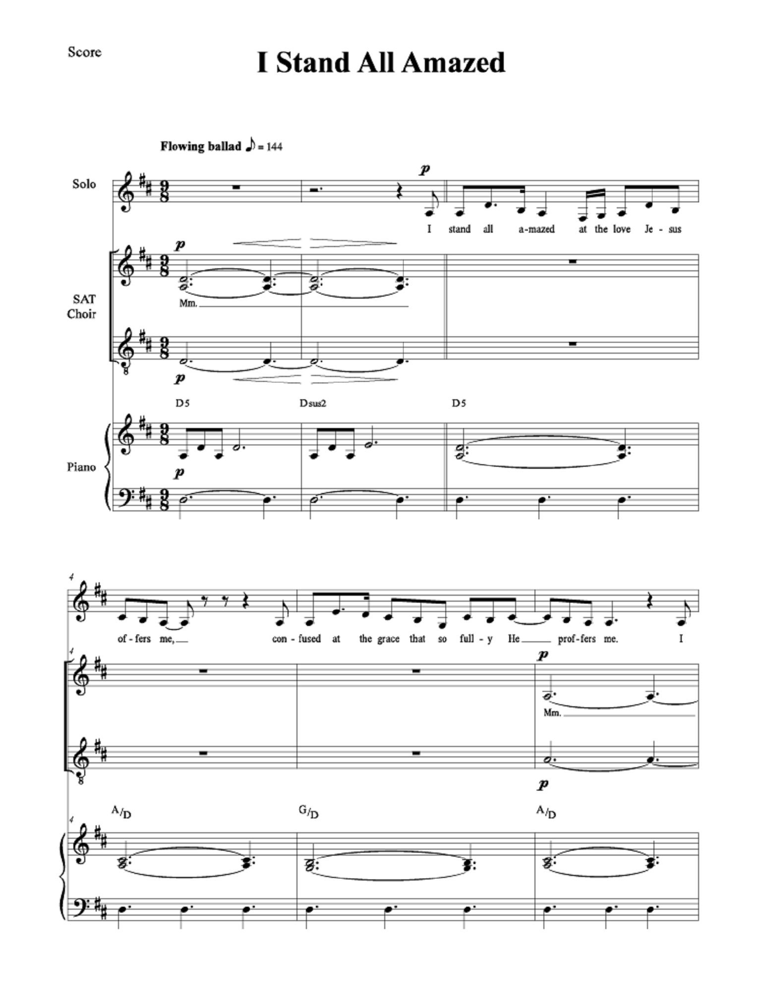 I Stand All Amazed - Blenda McGary (Soloist + SAT Choir)