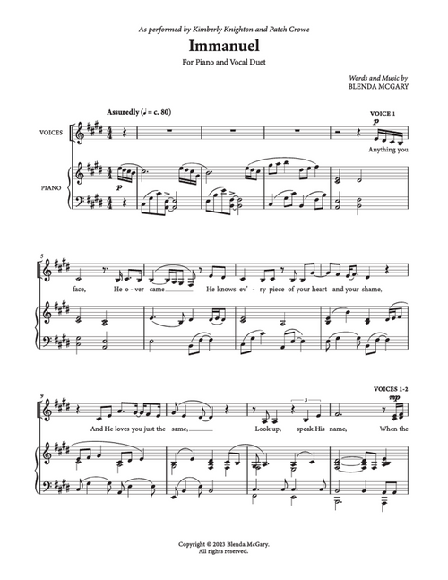 Immanuel — He’s With You - Blenda McGary (Vocal Duet)