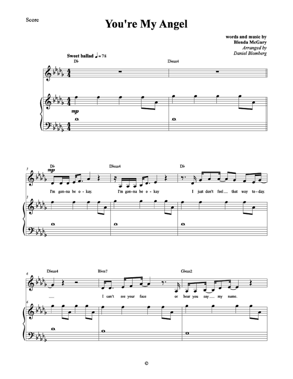 You're My Angel - Blenda McGary (Vocal Solo)