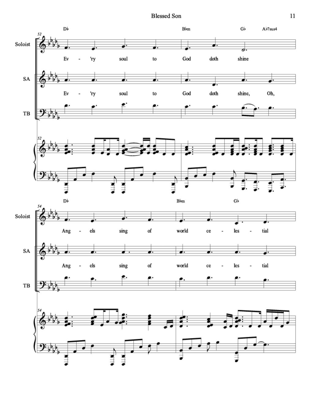 Blessed Son - Stephanie Feretti (Vocal Solo with optional SATB Choir)