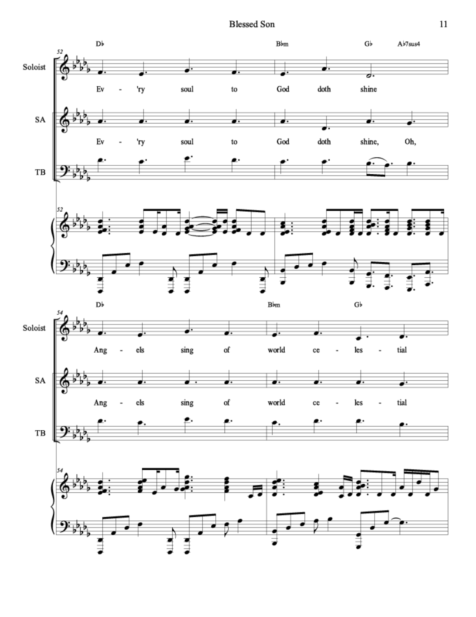 Blessed Son - Stephanie Feretti (Vocal Solo with optional SATB Choir)