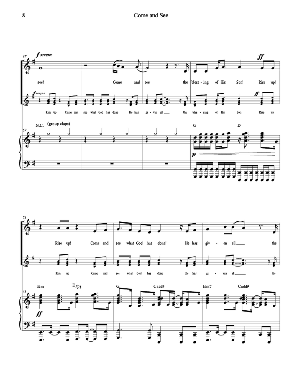 Come and See - Caitlan Gray (Vocal Solo with optional Gospel Choir)