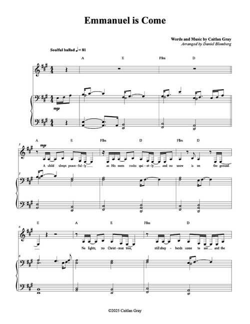 Emmanuel Is Come - Caitlan Gray (Vocal Solo)