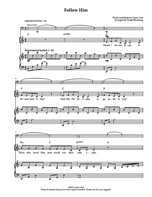 Follow Him - Carrie Yost (Vocal Duet)