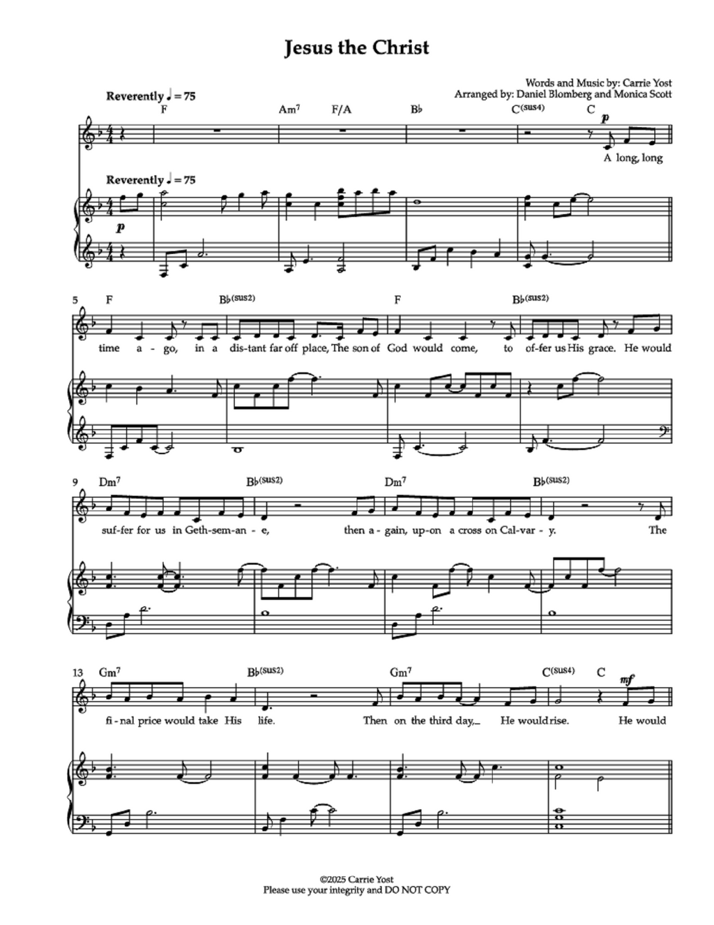 Jesus the Christ - Carrie Yost (Children's Song)