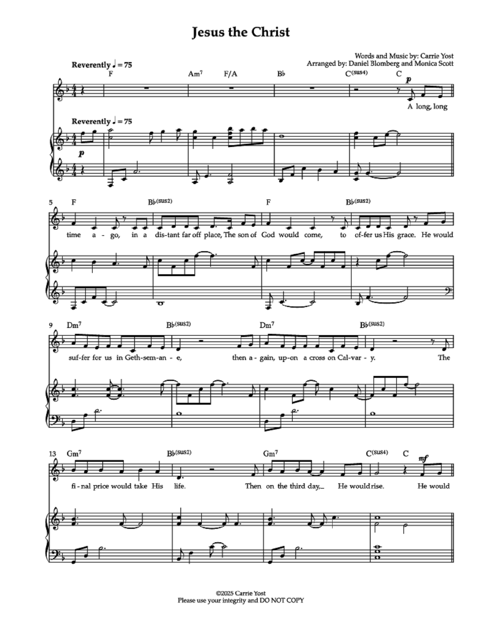 Jesus the Christ - Carrie Yost (Children's Song)