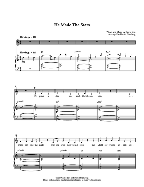 He Made the Stars - Carrie Yost (Children's Choir / Vocal Solo)