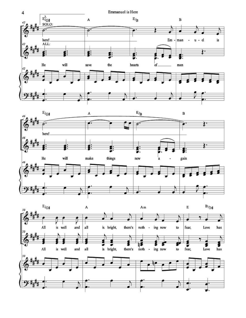Emmanuel Is Here - Christina Degazio (Soloist + SAT Choir)