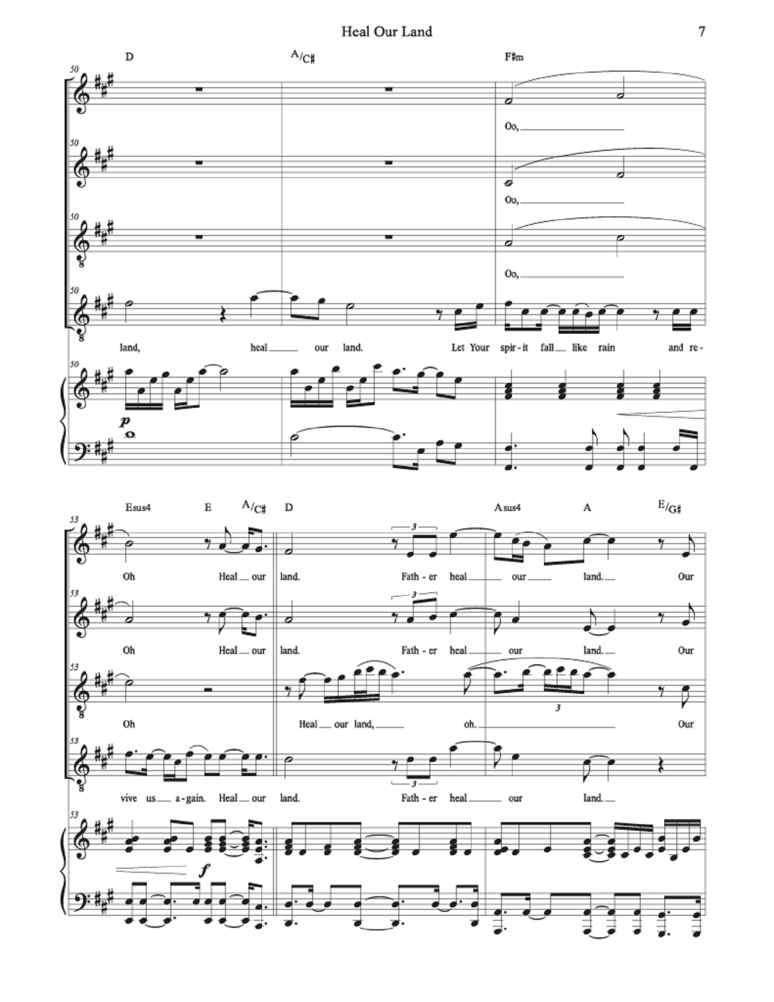 Heal Our Land - Christina Degazio (4 Soloists + SATT Choir)
