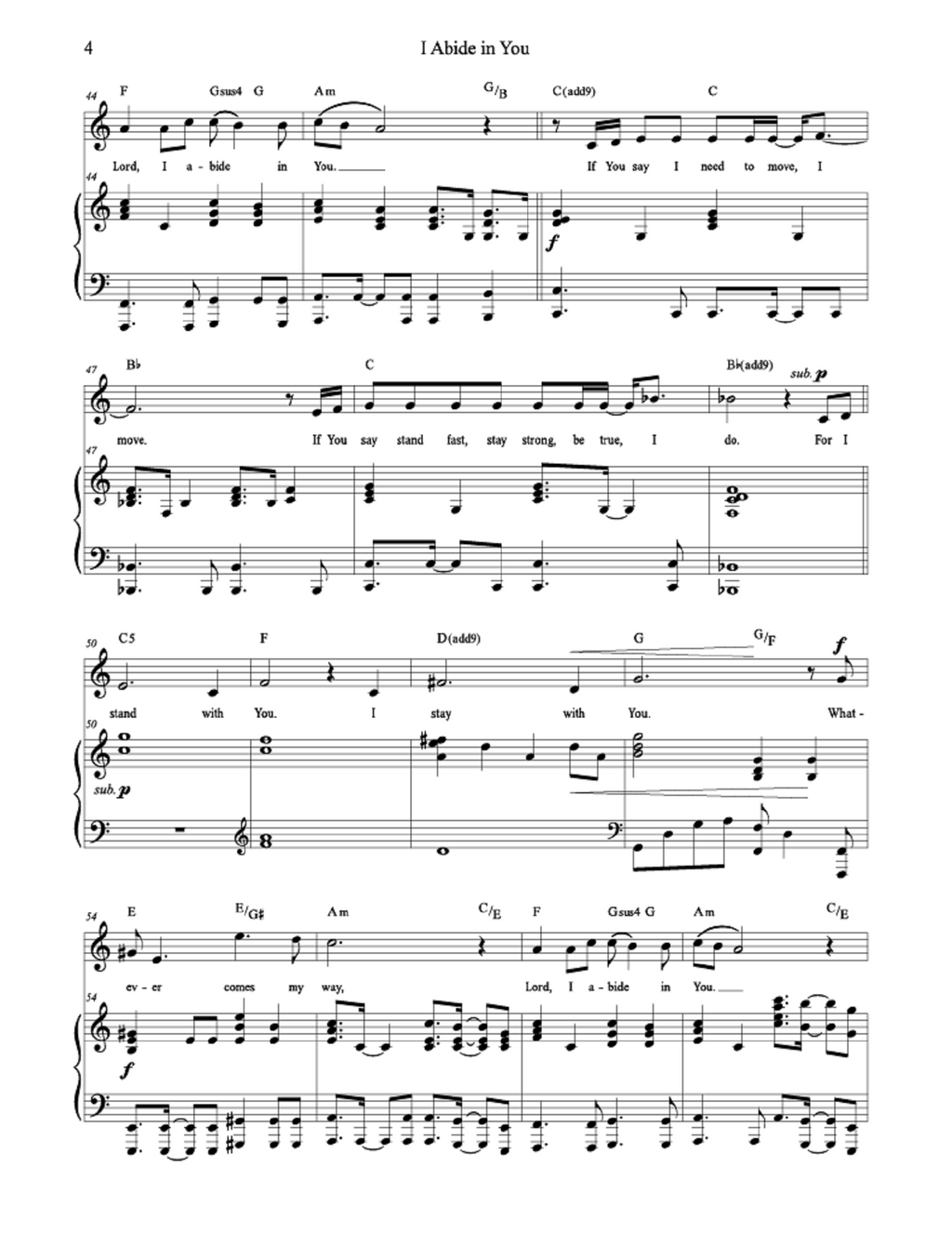 I Abide In You - Cindy Goulding (Vocal Solo)