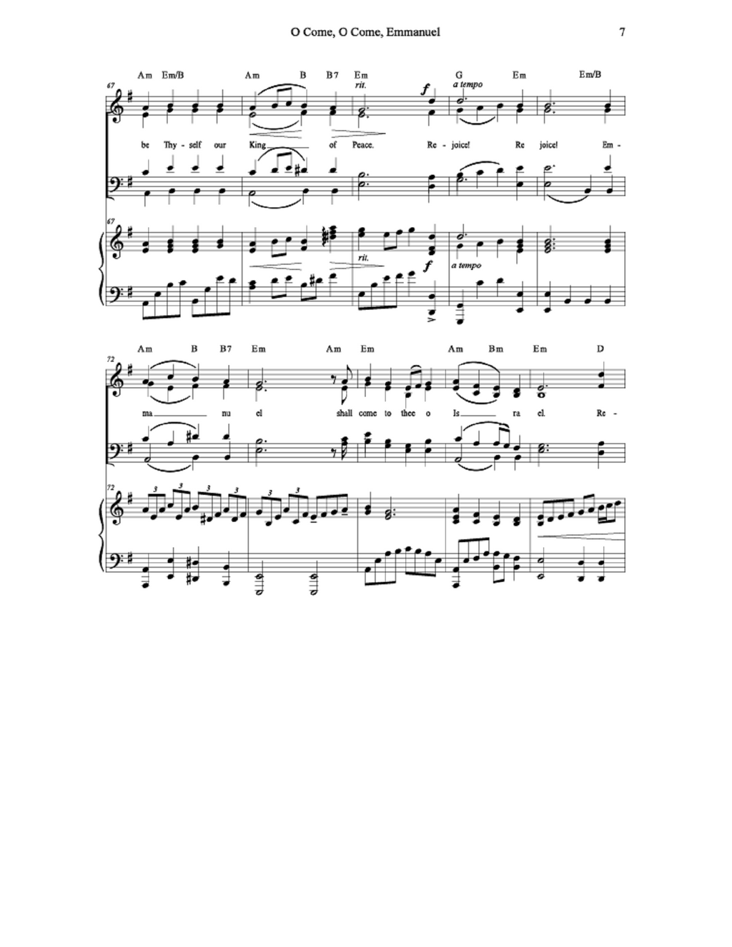 O Come, O Come, Emmanuel - arr. Cindy Goulding, Misty Kilburn-Wiese (SATB)