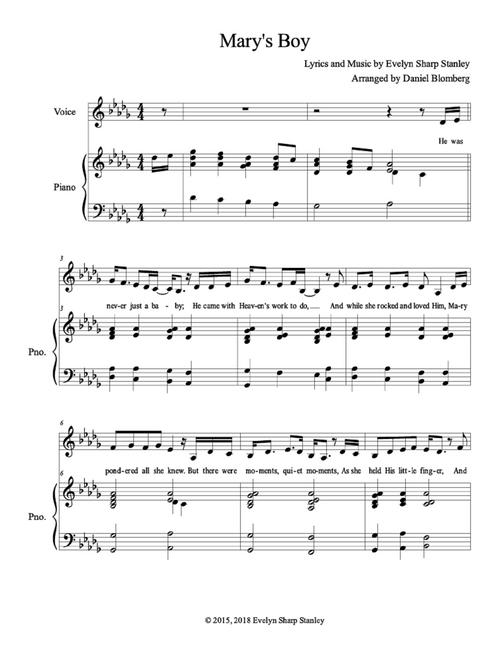 Mary's Boy - Evelyn Sharp Stanley (Vocal Solo)