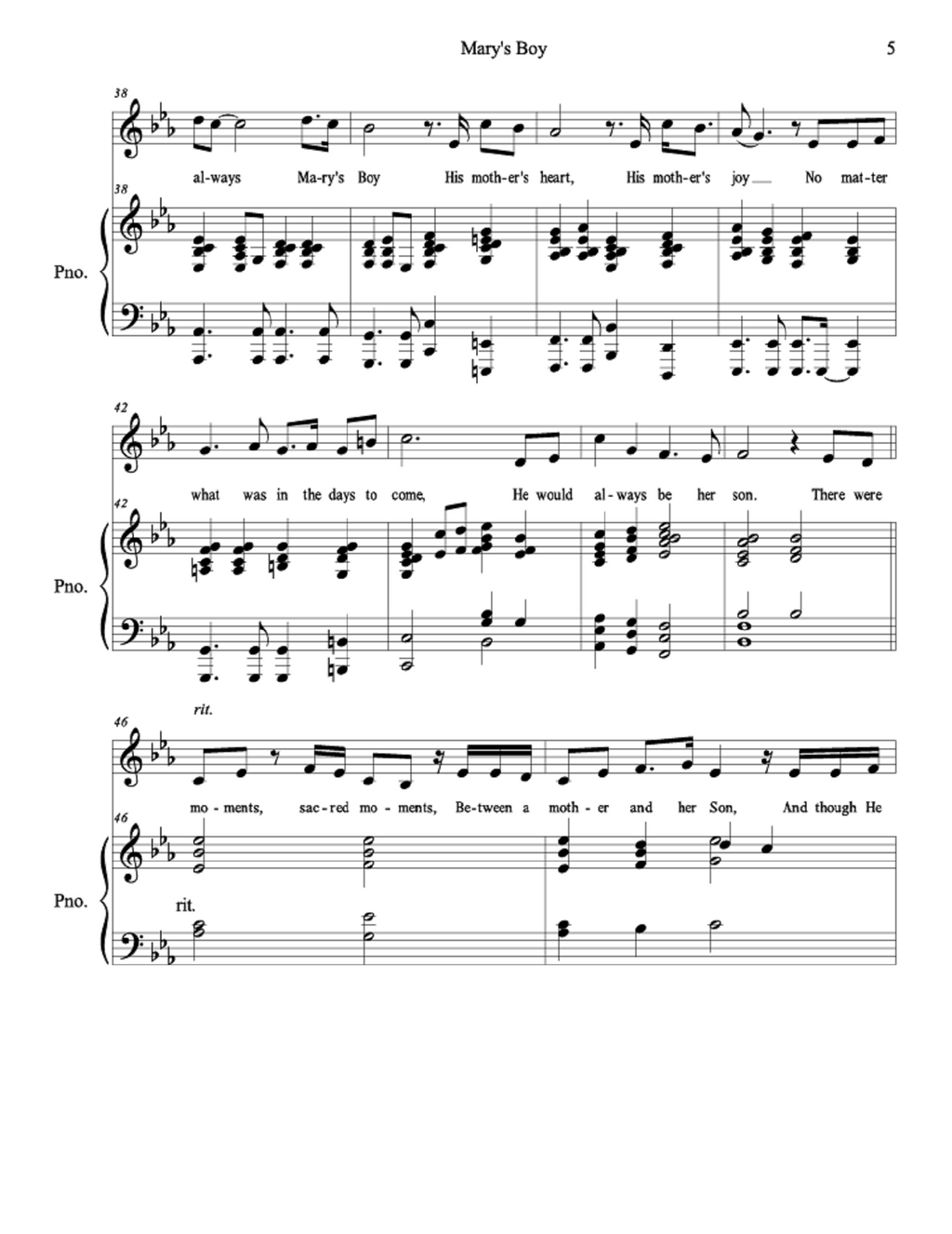 Mary's Boy - Evelyn Sharp Stanley (Vocal Solo)