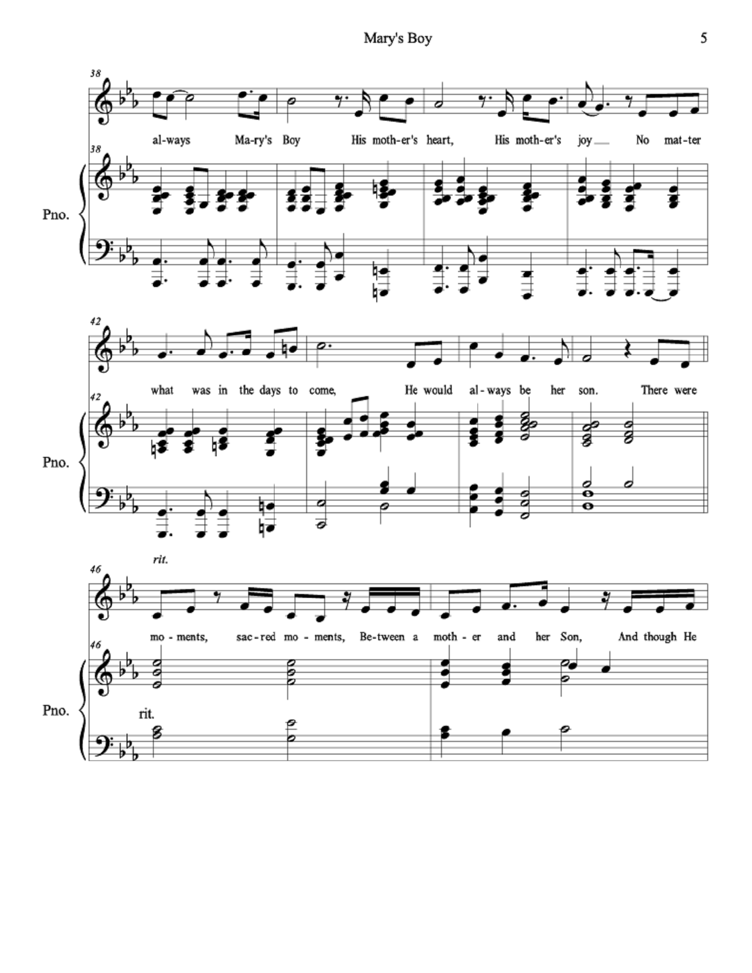 Mary's Boy - Evelyn Sharp Stanley (Vocal Solo)