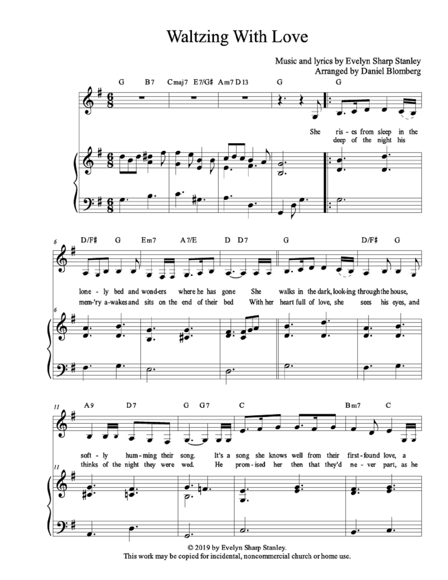 Waltzing With Love - Evelyn Sharp Stanley (Vocal Solo)