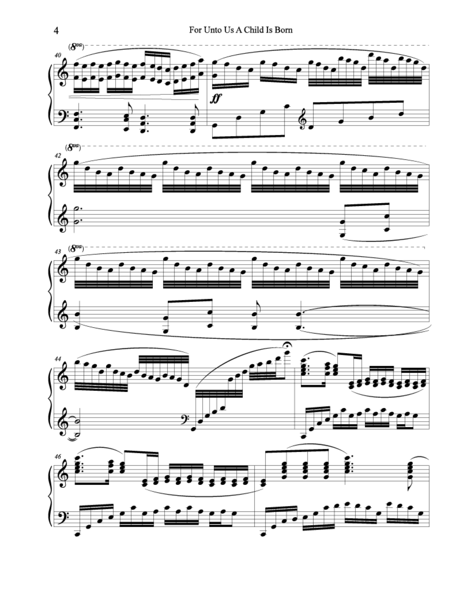 For Unto Us a Child is Born - arr. Garth W. Smith (Piano Solo)