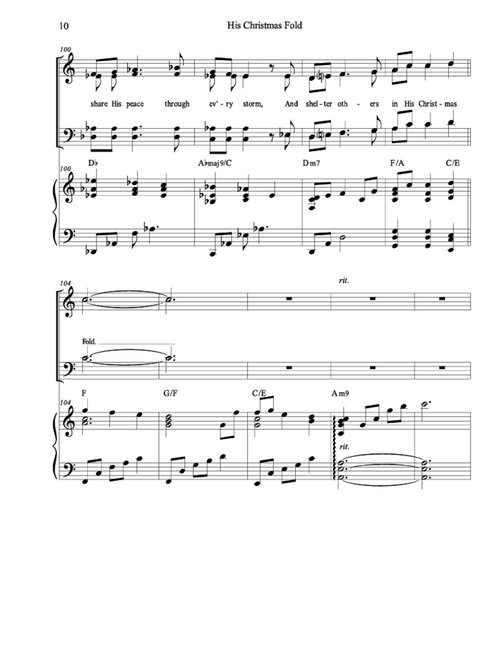 His Christmas Fold - Gail Glenn and Daniel Blomberg (SATB)