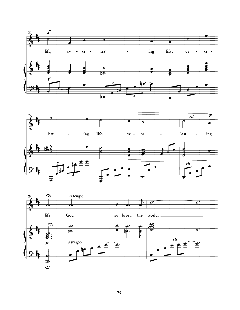 God So Loved the World (vocal solo)