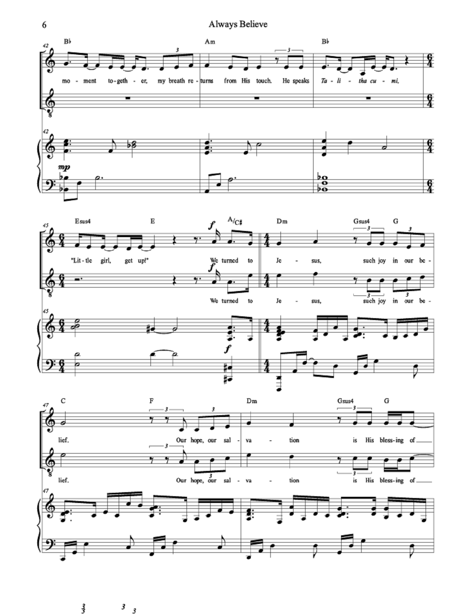 Always Believe - Greg Reece, Daniel Blomberg (Father/Young Daughter Duet)