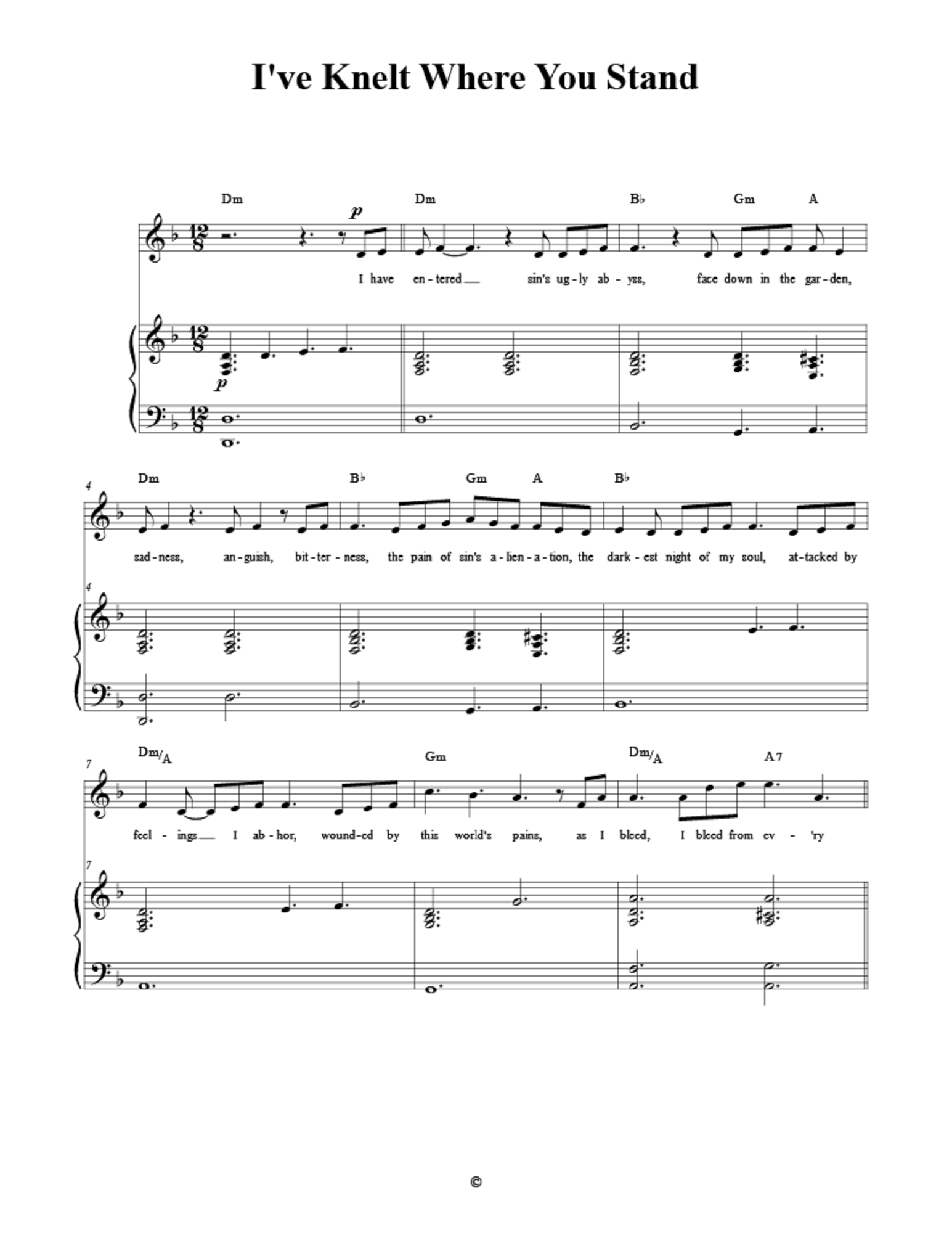 I've Knelt Where You Stand - Greg Reece, Daniel Blomberg (Tenor Solo with SSA choir)
