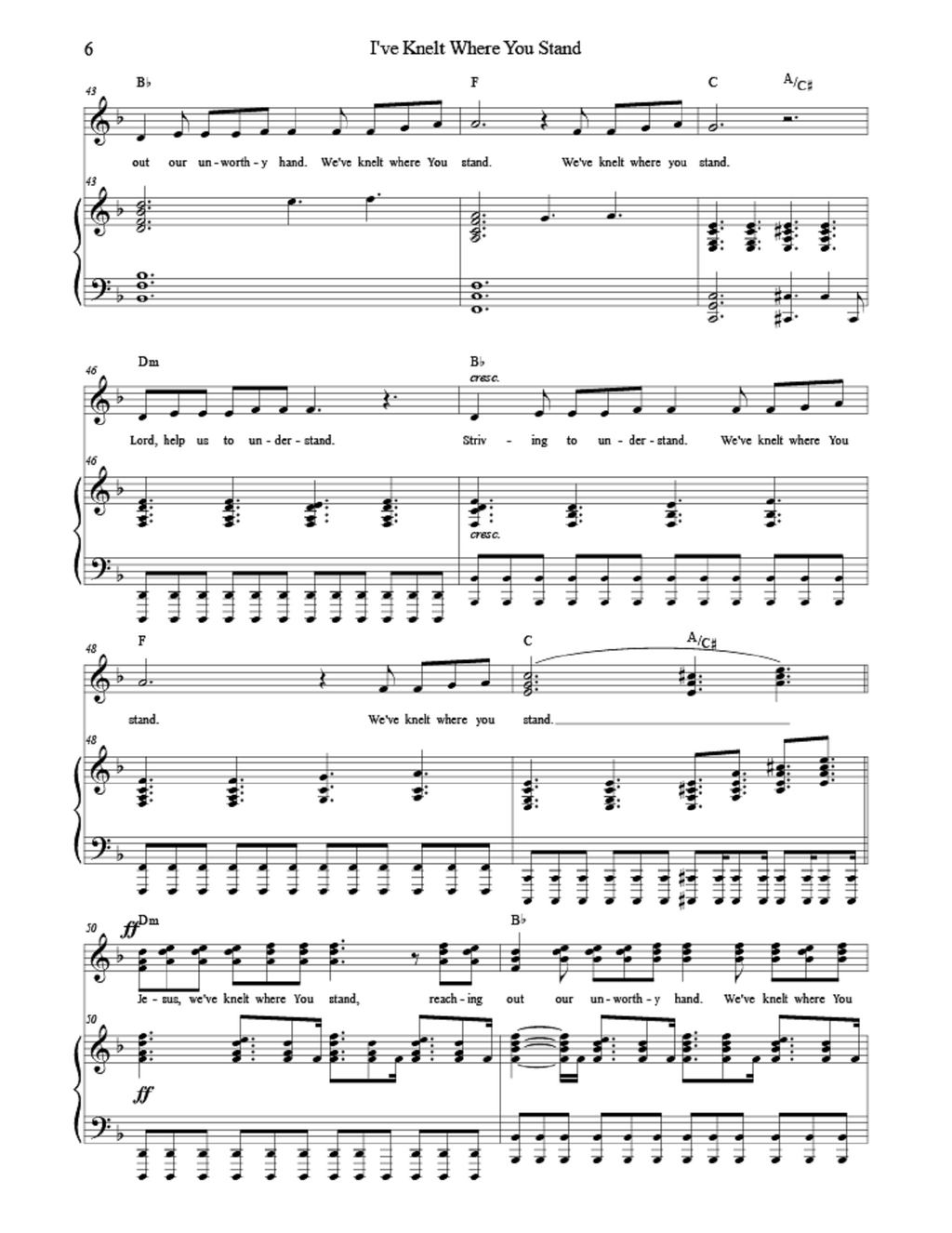 I've Knelt Where You Stand - Greg Reece, Daniel Blomberg (Tenor Solo with SSA choir)