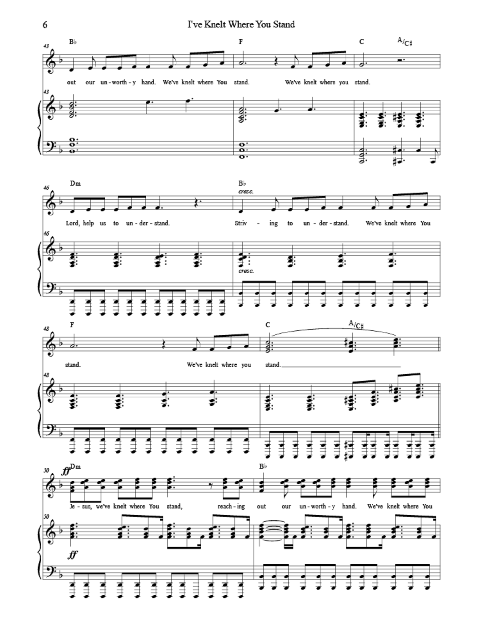 I've Knelt Where You Stand - Greg Reece, Daniel Blomberg (Tenor Solo with SSA choir)
