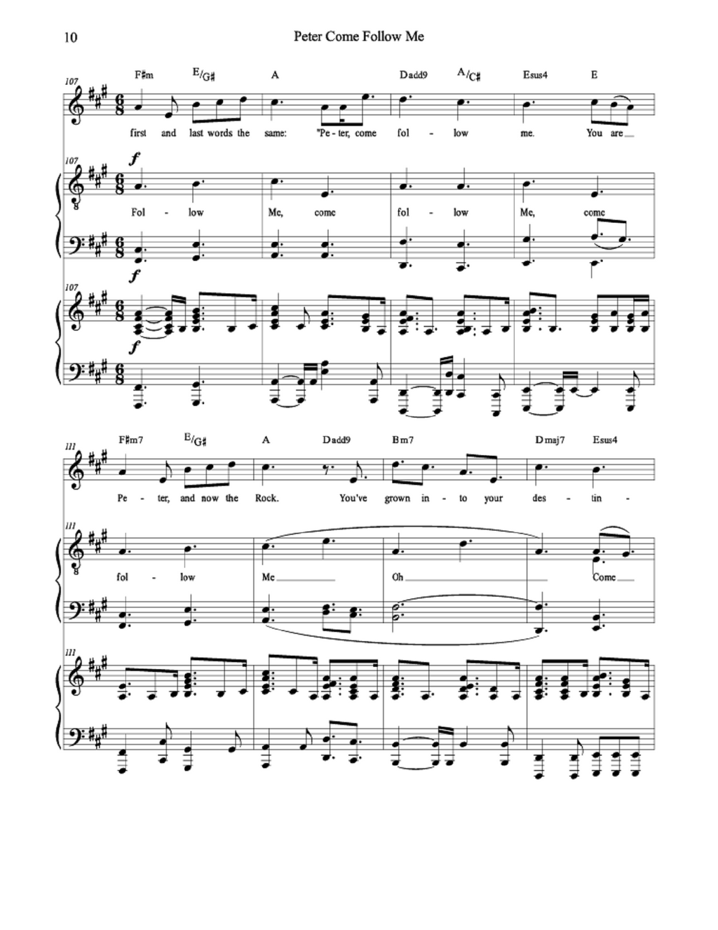 Peter, Come Follow Me - Greg Reece, Daniel Blomberg (Baritone Vocal Solo with optional TTBB Choir)