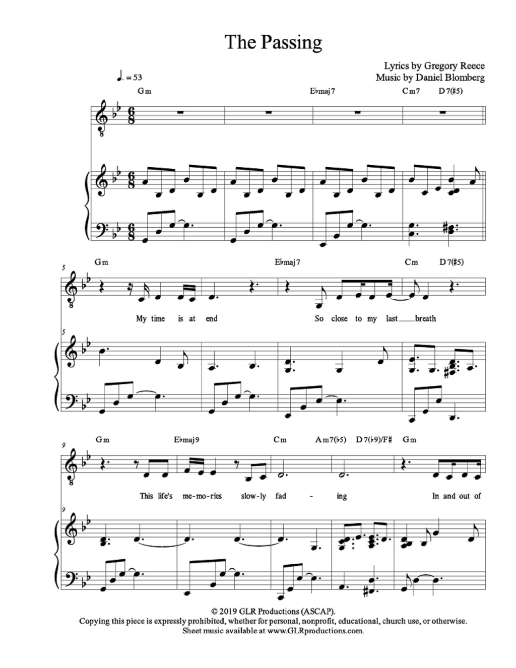 The Passing - Greg Reece, Daniel Blomberg (Vocal Solo)