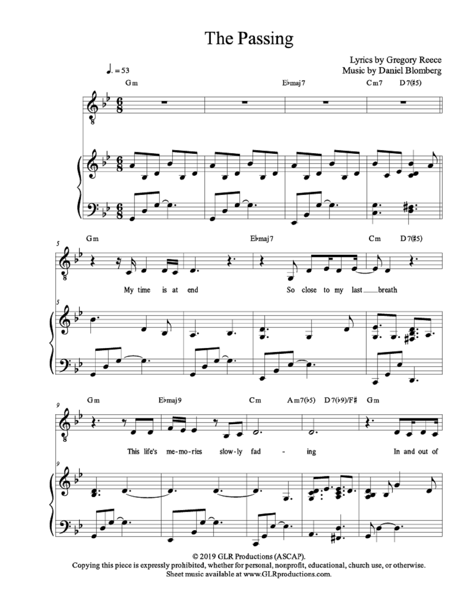 The Passing - Greg Reece, Daniel Blomberg (Vocal Solo)