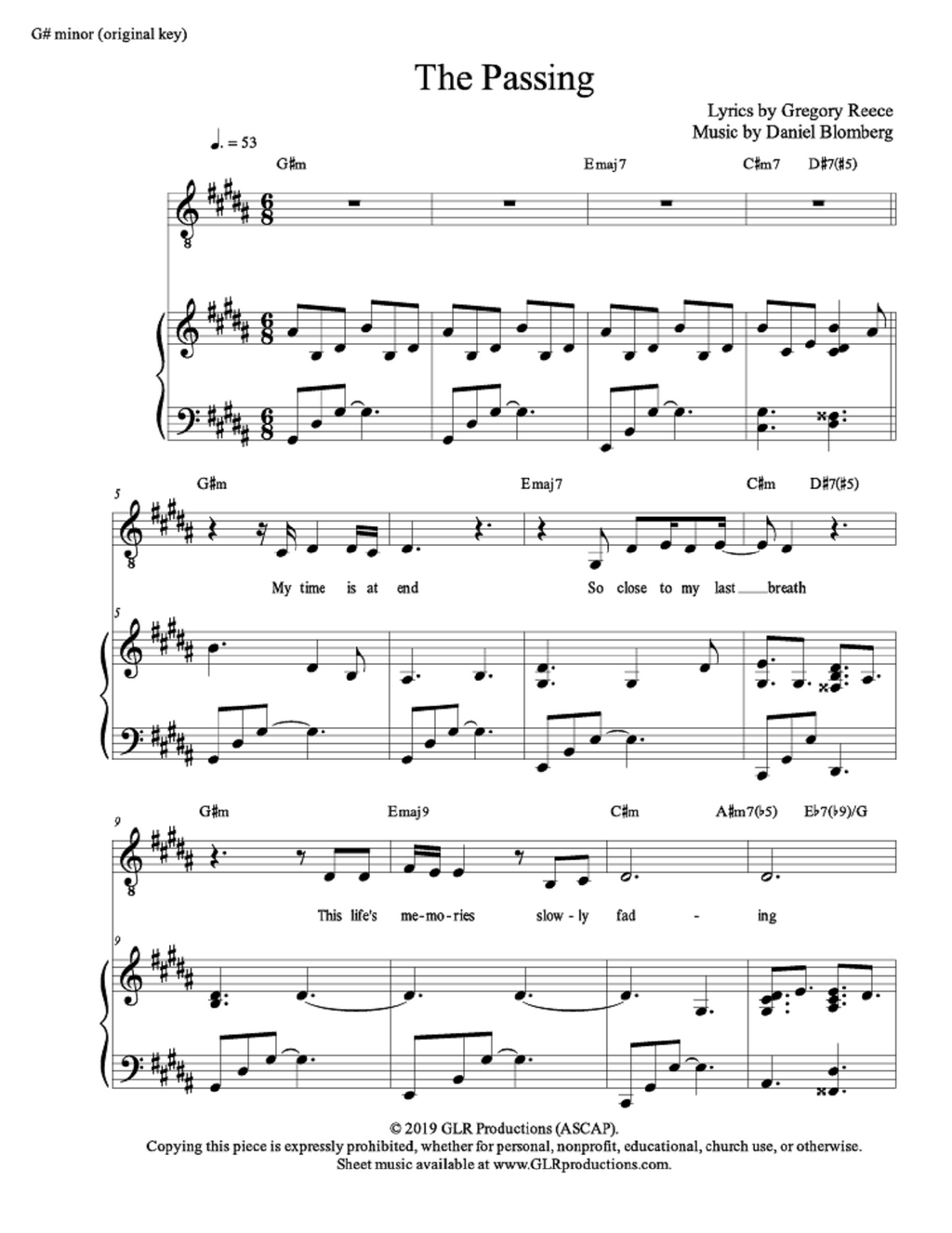 The Passing - Greg Reece, Daniel Blomberg (Vocal Solo)