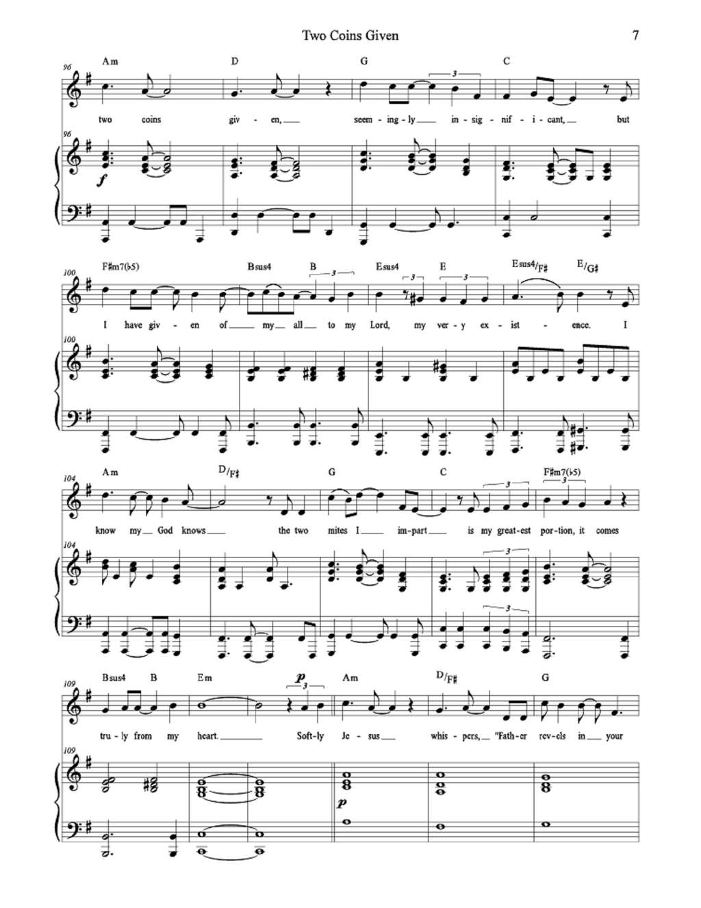 Two Coins Given - Greg Reece, Daniel Blomberg (Vocal Solo)