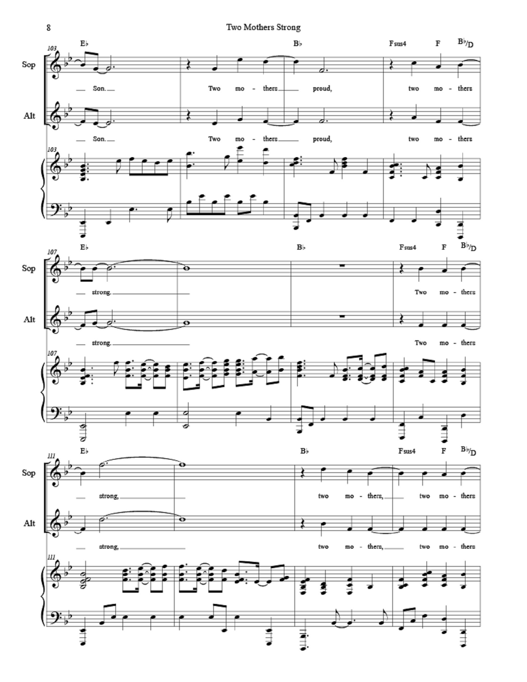 Two Mothers Strong - Greg Reece, Daniel Blomberg (Vocal Duet)