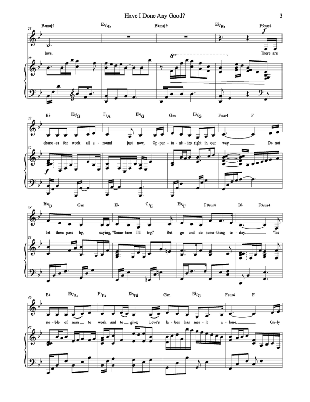 Have I Done Any Good? - arr. Daniel Blomberg (Vocal Solo for Alto / High Tenor)