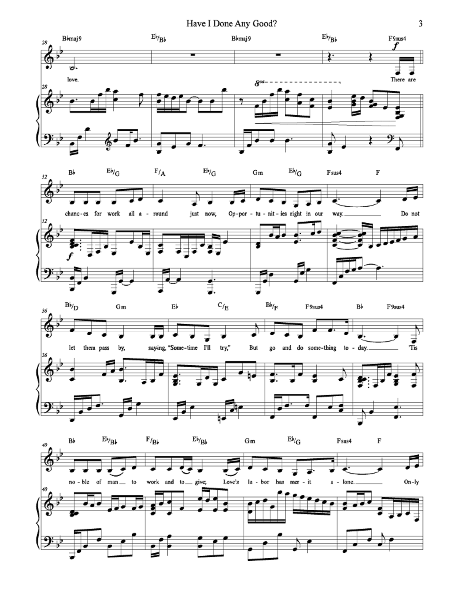 Have I Done Any Good? - arr. Daniel Blomberg (Vocal Solo for Alto / High Tenor)