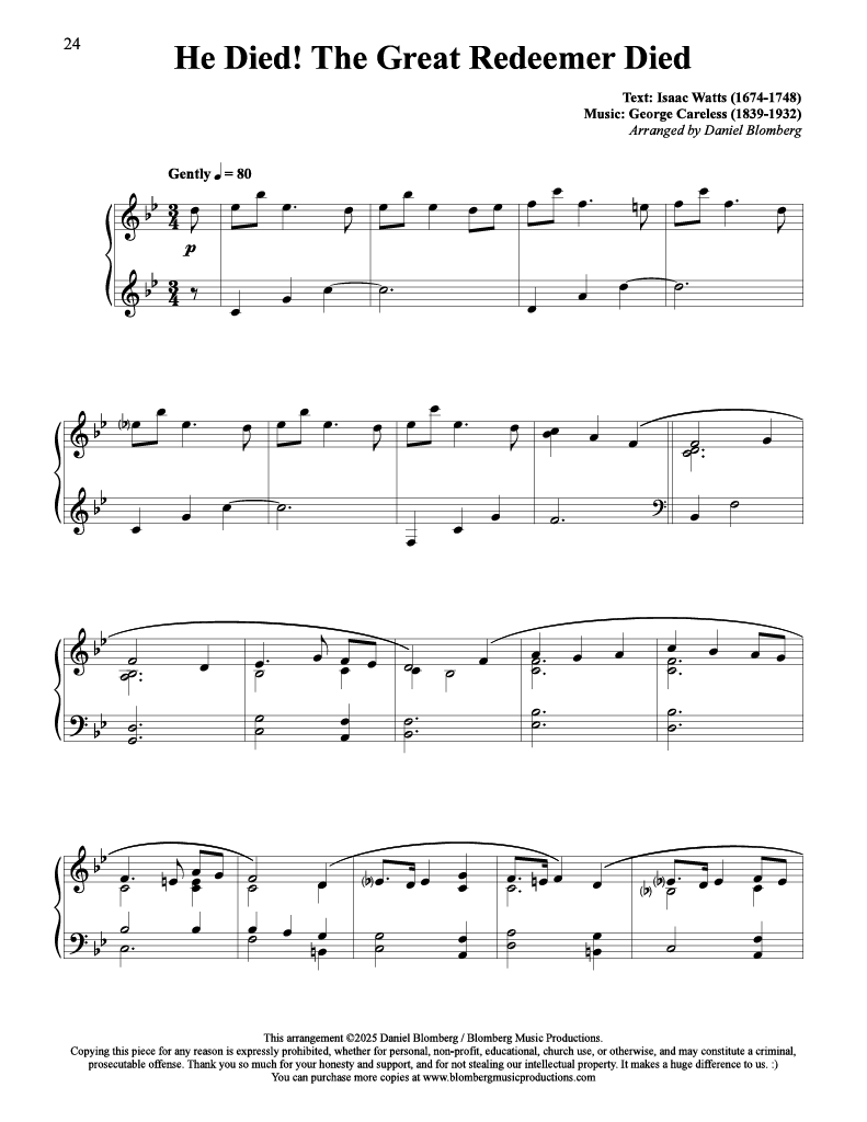 He Died! The Great Redeemer Died