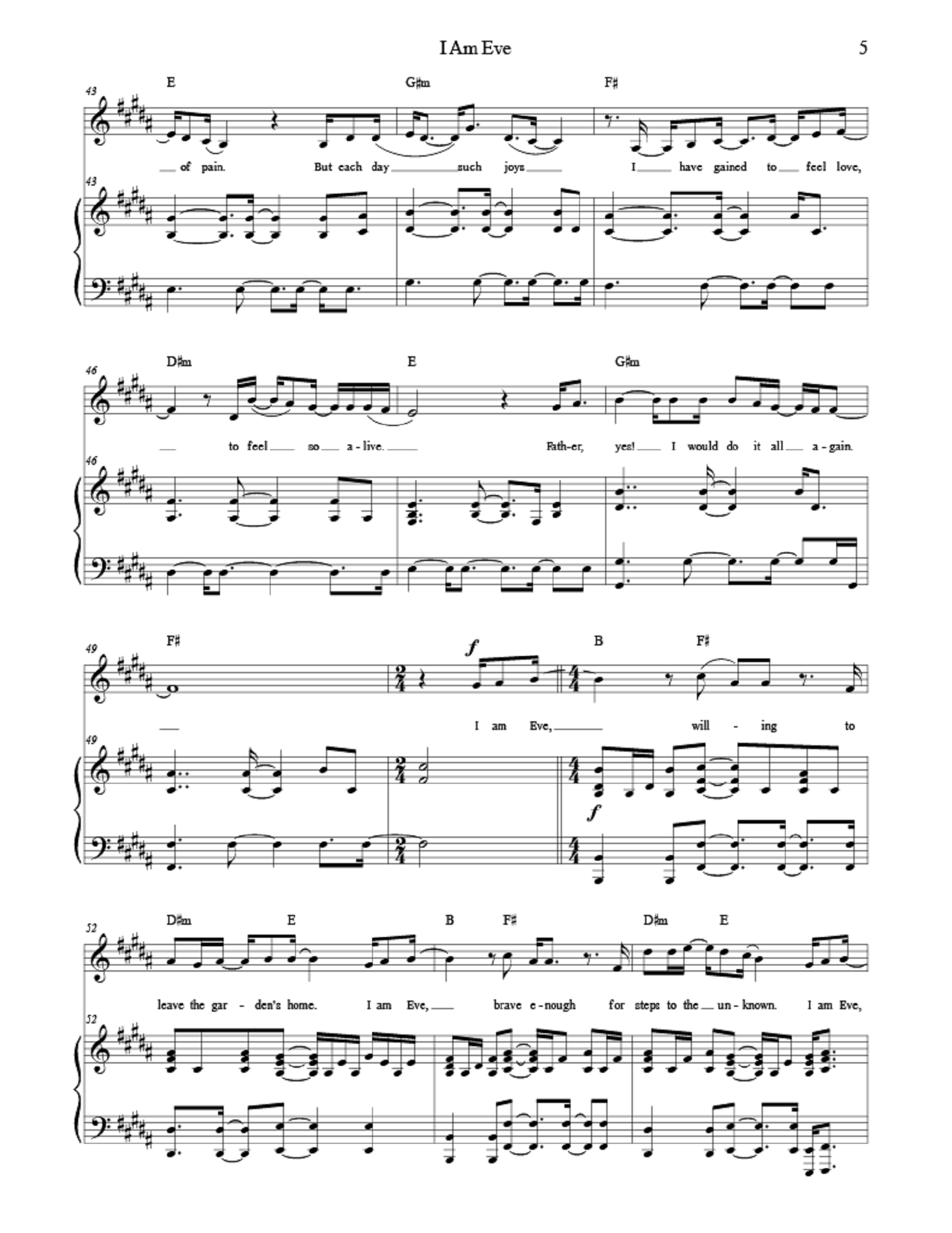 I Am Eve - Greg Reece, Daniel Blomberg (Vocal Solo)