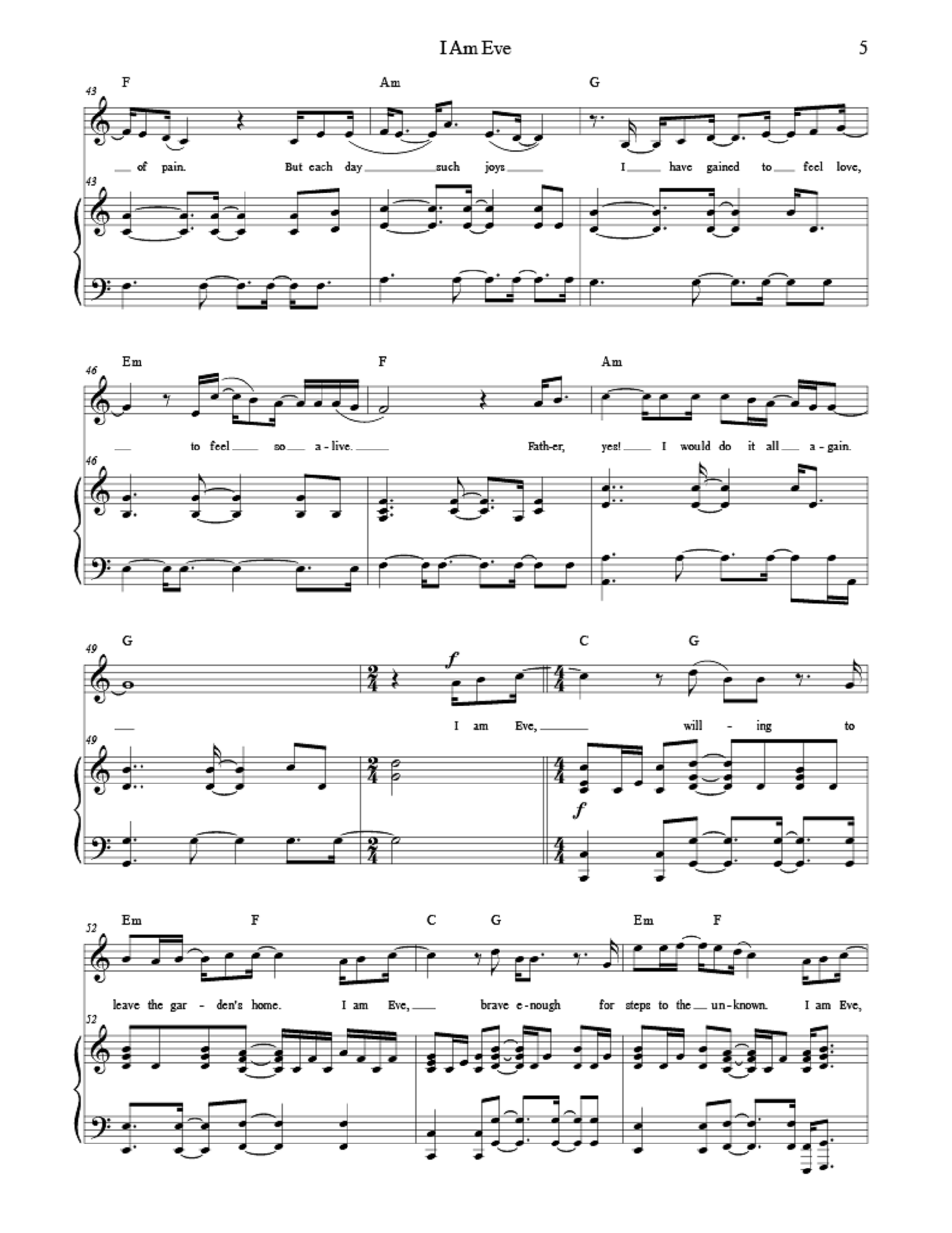 I Am Eve - Greg Reece, Daniel Blomberg (Vocal Solo)
