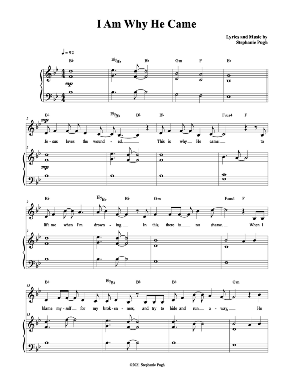 I Am Why He Came - Stephanie Pugh (Vocal Solo)