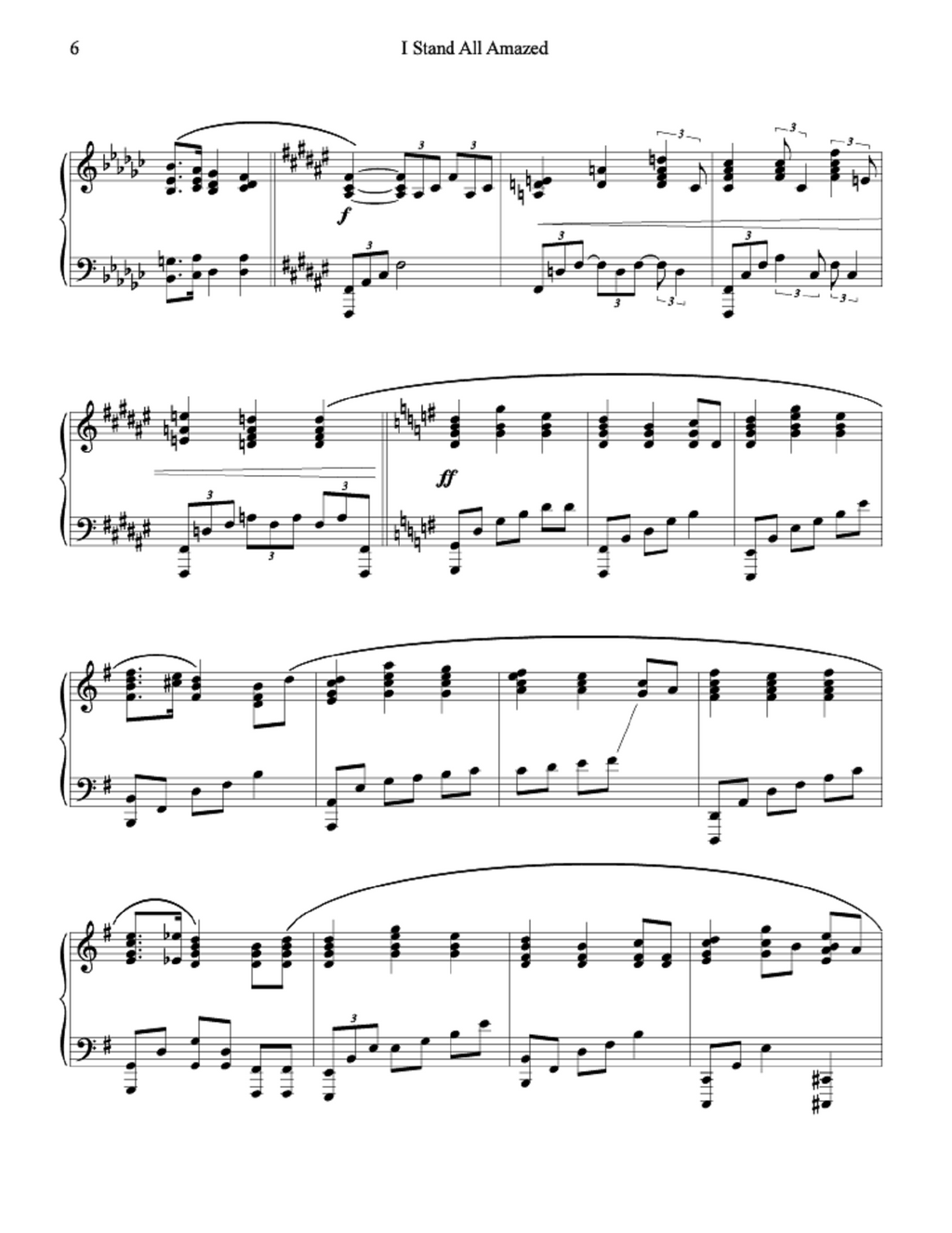 I Stand All Amazed - arr. Daniel Blomberg (Piano Solo)
