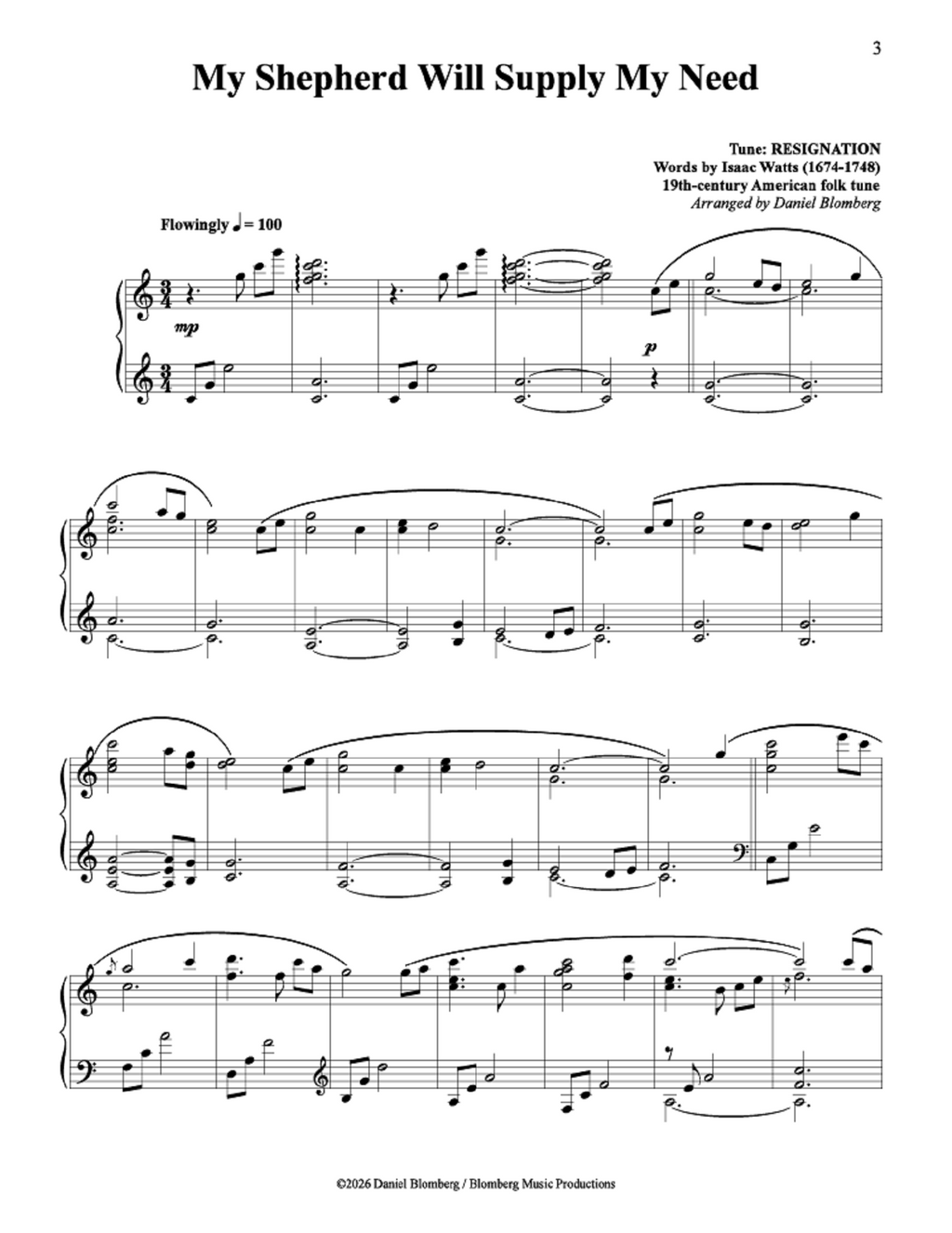 In God's Care - Daniel Blomberg (Advanced Piano Solos)