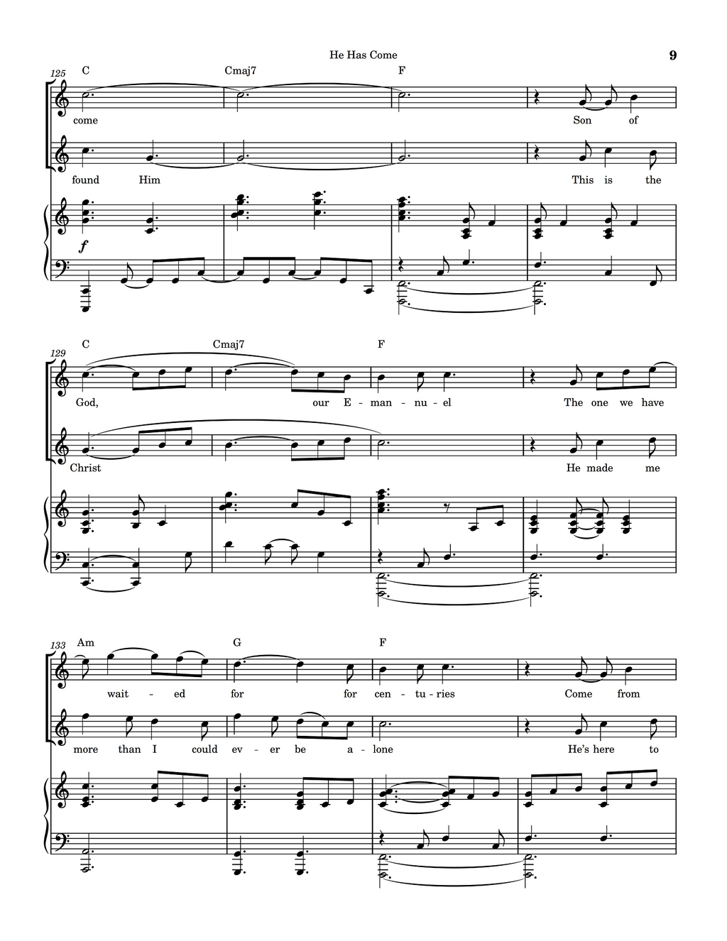 He Has Come - John Coburn (Vocal Duet)